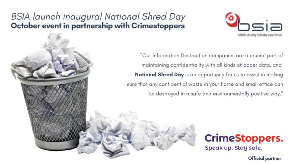BSIA and Crimestoppers team up for National Shred Day